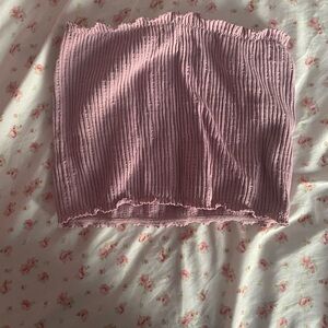 Pink ruffle croptop